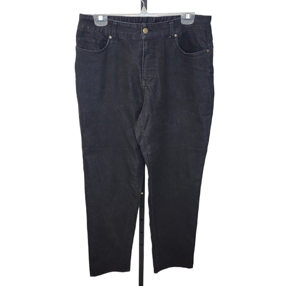 Women With Control Black Fade Wash Jeans